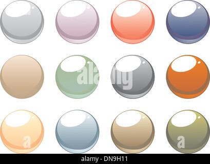 Web buttons vector collection isolated on white background. Stock Vector