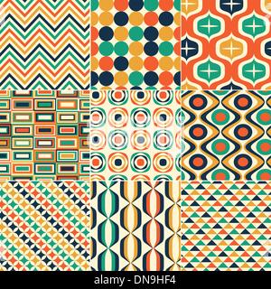 seamless retro pattern print Stock Vector