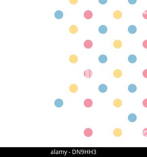 Colorful polka dot pattern in pastel colors Stock Vector