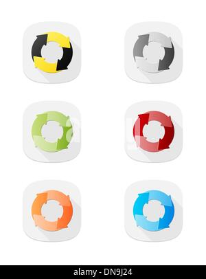 cycle diagram button Stock Vector