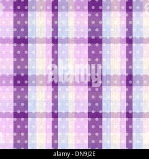 seamless plaid polka dots texture Stock Vector