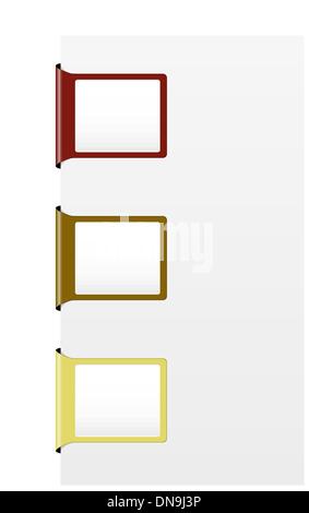 The set of blank folded labels Stock Vector