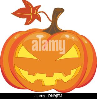 halloween pumpkin on black background Stock Vector