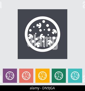 Pizza icon set. Flat set of pizza vector icons for web design Stock ...