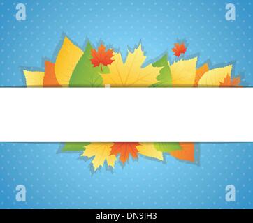 Autumn background with leafs Stock Vector