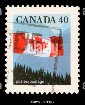 CANADA - CIRCA 1992: stamp printed by Canada, shows Canadian flag, circa 1992