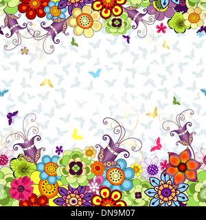 Seamless floral spring pattern Stock Vector