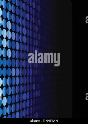 Halftone Background in Perspective. Stock Vector
