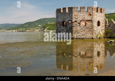 Gobulac fortress, Iron Gates gorges, Danube river, Serbia, Europe Stock Photo