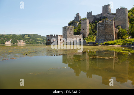 Gobulac fortress, Iron Gates gorges, Danube river, Serbia, Europe Stock Photo