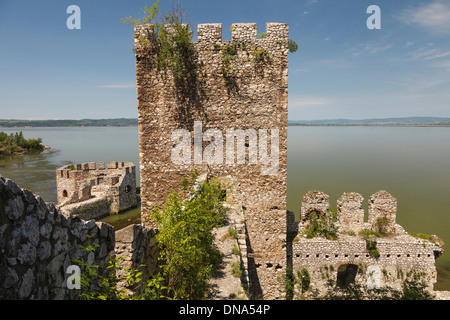 Gobulac fortress, Iron Gates gorges, Danube river, Serbia, Europe Stock Photo