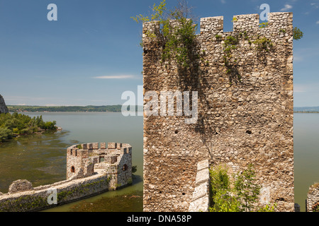 Gobulac fortress, Iron Gates gorges, Danube river, Serbia, Europe Stock Photo