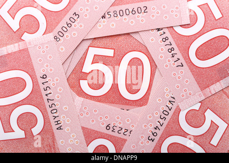 New fifty dollar bill background Stock Photo