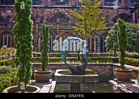 Chester Cathedral is the mother church of the Church of England Diocese of Chester, and is located in the city of Chester Stock Photo