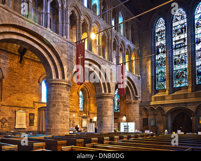 St Johns Cathedral Chester City: King Aethelred reputedly founded the church in 689 Stock Photo