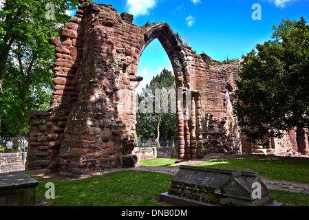 St Johns Cathedral Chester City: King Aethelred reputedly founded the church in 689 Stock Photo