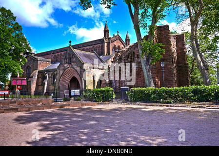 St Johns Cathedral Chester City: King Aethelred reputedly founded the church in 689 Stock Photo