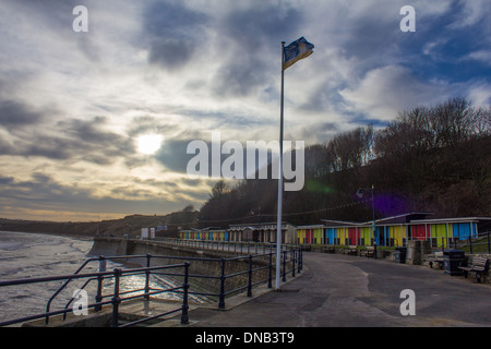 Beach front in Filey, England Stock Photo