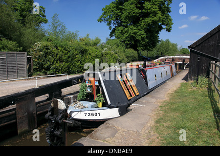 A Narrowboat In Wychnor Lock On The Trent And Mersey Canal Next To The 