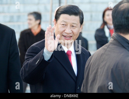 Chinese Prime minister Xi Jinping seen during a commercial visit to the Spanish island of Majorca, Spain Stock Photo
