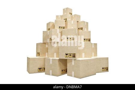 Pyramid Stacking Box Cardboard boxes stacked in a pyramid Stock Photo - Alamy