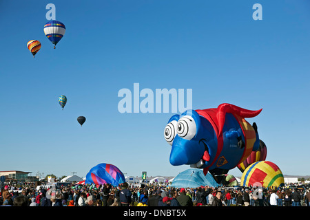 Super FMG (Festival de Montgolfiers de Gatineau) hot air balloon, Albuquerque International Balloon Fiesta, New Mexico USA Stock Photo