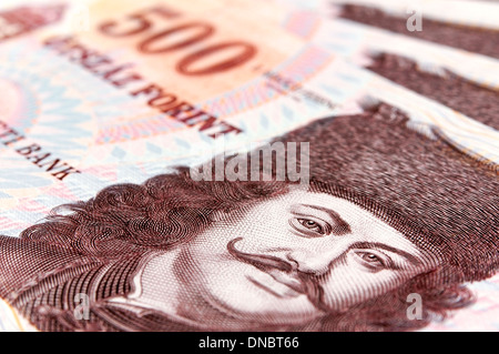 Macro photo of hungarian forint Stock Photo