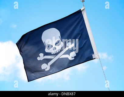 The Jolly Roger flag Stock Photo