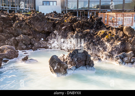 Beauty Spa resorts in Blue Lagoon on Iceland. Stock Photo