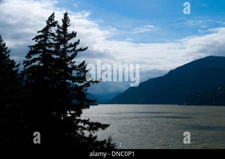 Mitchell Point view, Vinzenz Lausmann Memorial State Park, Columbia River Gorge National Scenic Area, Oregon Stock Photo