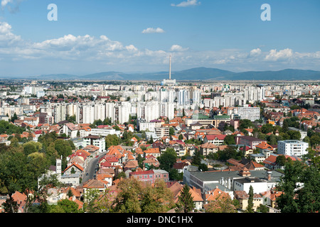 View of Brasov, a city in the central Transylvania region of Romania. Stock Photo