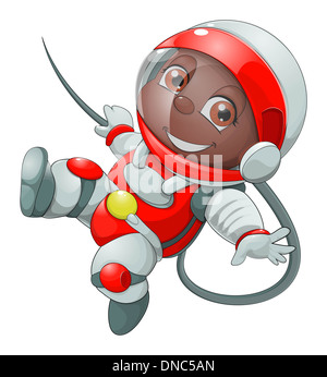 the astronaut in an outer space Stock Photo