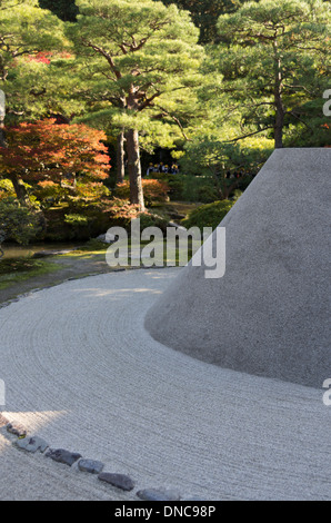 gravel sculpture in Ginkakuji temple Kyoto Stock Photo