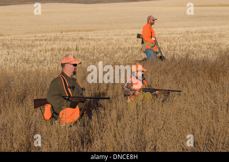 Group of hunters Stock Photo