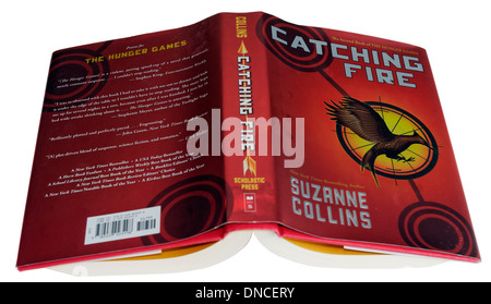Catching Fire by Suzanne Collins, part 2 of The Hunger Games trilogy Stock Photo