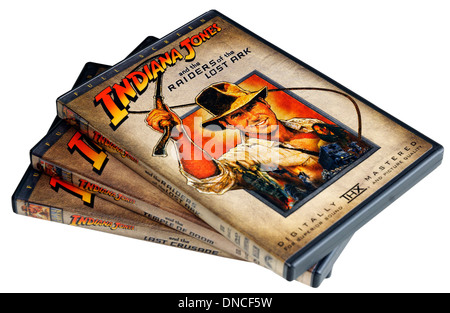 indiana Jones films on DVD Stock Photo - Alamy