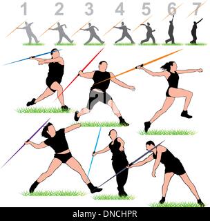 Javelin Athletes Set Stock Vector Image & Art - Alamy