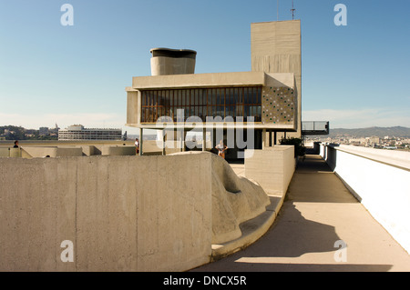 Marseille (south-eastern France), 2010. apartment blocks 'la Cité Radieuse' and 'Le Corbusier' Stock Photo