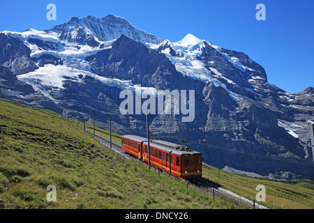 Switzerland, Canton Bern, Kleine Scheidegg, Swiss Alps Jungfrau-Aletsch, UNESCO World Heritage Stock Photo