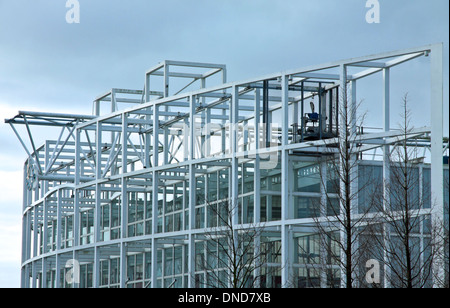 Modern architecture- Leiden Centraal Station, South Holland, The Netherlands Stock Photo