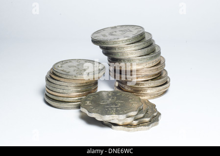 Old Coins of Hong Kong Stock Photo