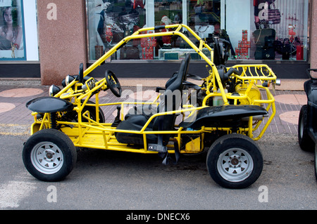 Dune buggy parked in a street, Morro Jable, Fuerteventura, Canary Islands, Spain. Stock Photo