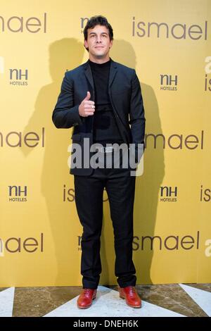 Madrid, Spain. 23rd Dec, 2013. Mario Casas attends 'Ismael' photocall at NH Palacio de Tepa Hotel on December 23, 2013 in Madrid, Spain.Photo: Oscar Gonzalez/NurPhoto Credit:  Oscar Gonzalez/NurPhoto/ZUMAPRESS.com/Alamy Live News Stock Photo