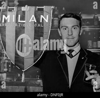 01.10.1961. Milan, Italy.  James Peter (Jimmy) Greaves (England and AC Mailand) 1961 ITA Serie A Portrait Stock Photo