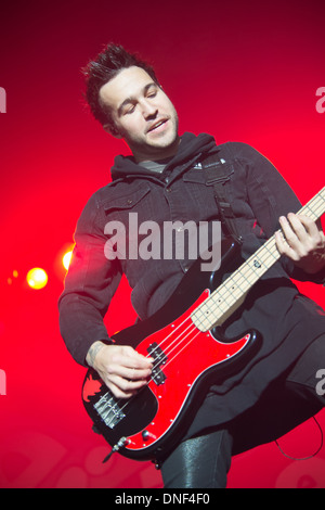 Cimorelli ,Emblem3 ,Fall Out Boy, Panic at the Disco and Kalin and Myles perform at Jingle Ball 2013 Stock Photo