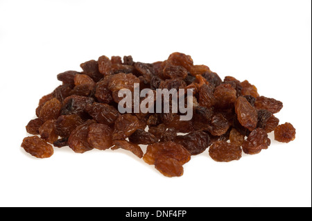 Sultana raisins pile isolated on white Stock Photo