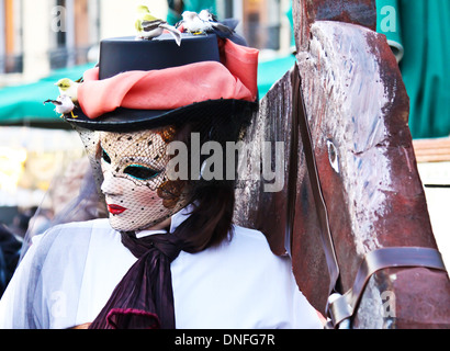 beautiful mask on Venice carnival 2012 Stock Photo