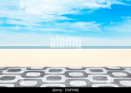 Mosaic on Ipanema Beach in Rio de Janeiro, Brazil Stock Photo