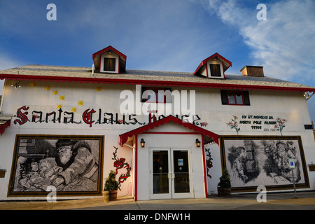 The original Santa Claus House at SantaLand North Pole Alaska USA Stock Photo