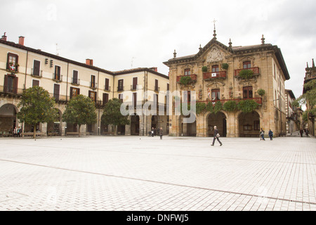 Town Hall in the Main Square of Oñati, Basque Country Stock Photo